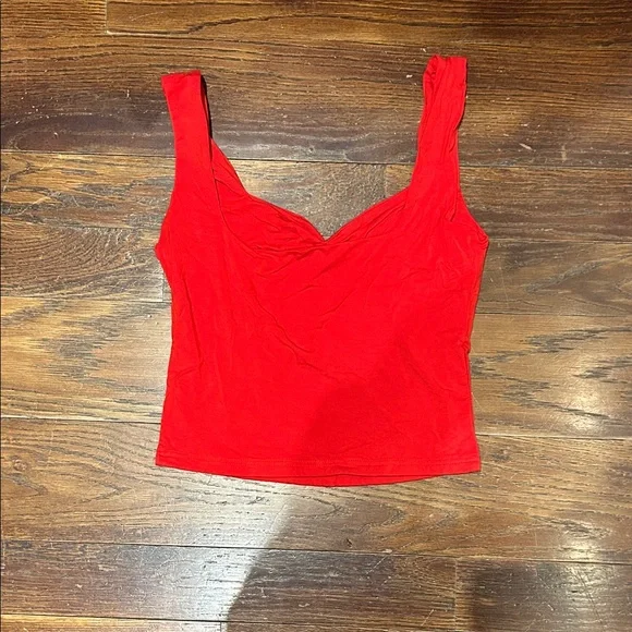 Elegant Red Women's Tank Top - Picture 3 of 3